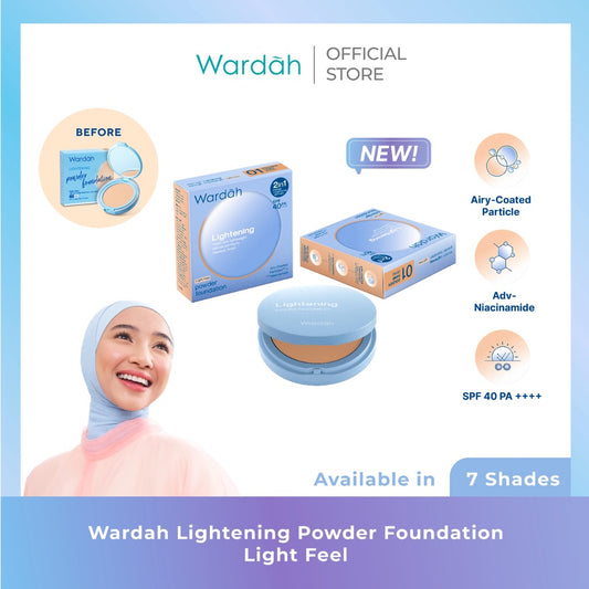 WARDAH Lightening Powder Foundation Light Feel - 01 Golden Sand | 12 gr