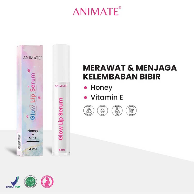 ANIMATE Glow Lips Serum Honey + Vit E 4ml