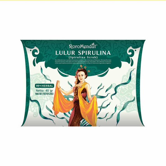 Roro Mendut Lulur Spirulina Whitening Anti Acne Face Scrub | 40 g