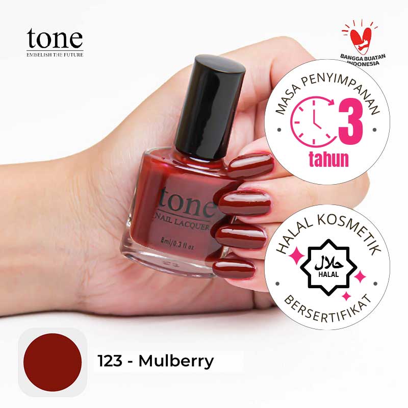 Tone Nail Polish Glossy Red Series 123 | 8 ml