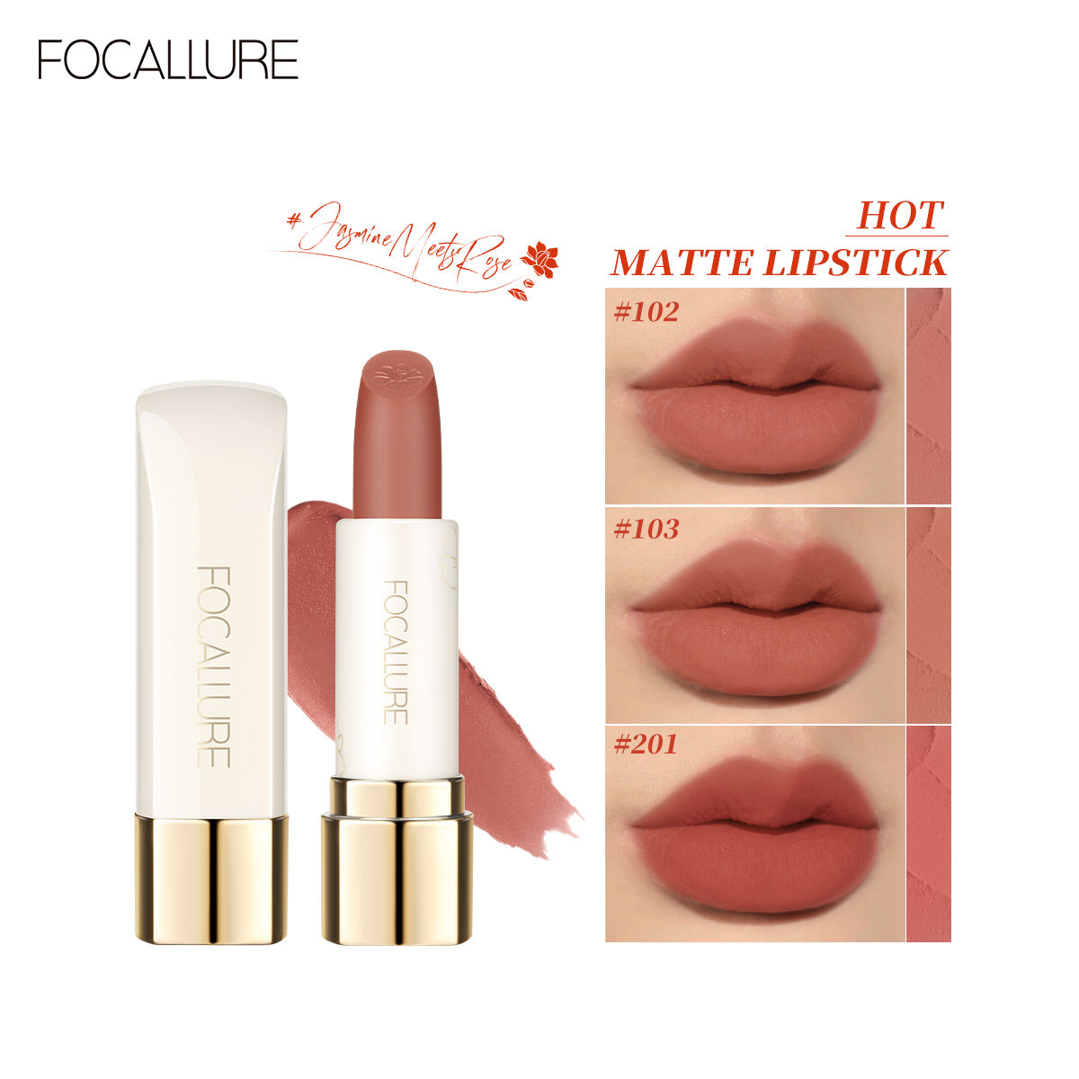 Focallure Pure Matte Lipstick FA203 #102