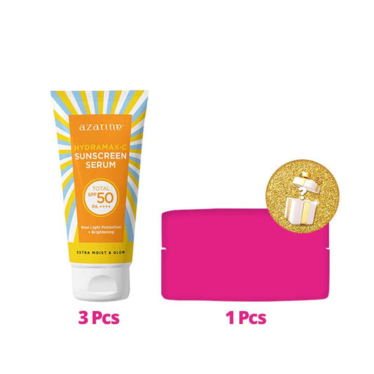 [Combo 3+1] Azarine Hydramax C Sunscreen Serum SPF 50 PA++++ | 40 ml Free Mystery Box