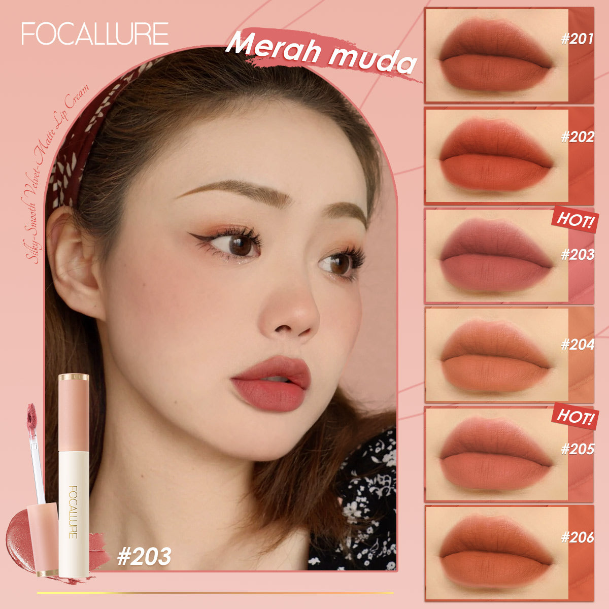 Focallure Velvet Smooth Lip Glaze FA196 #205