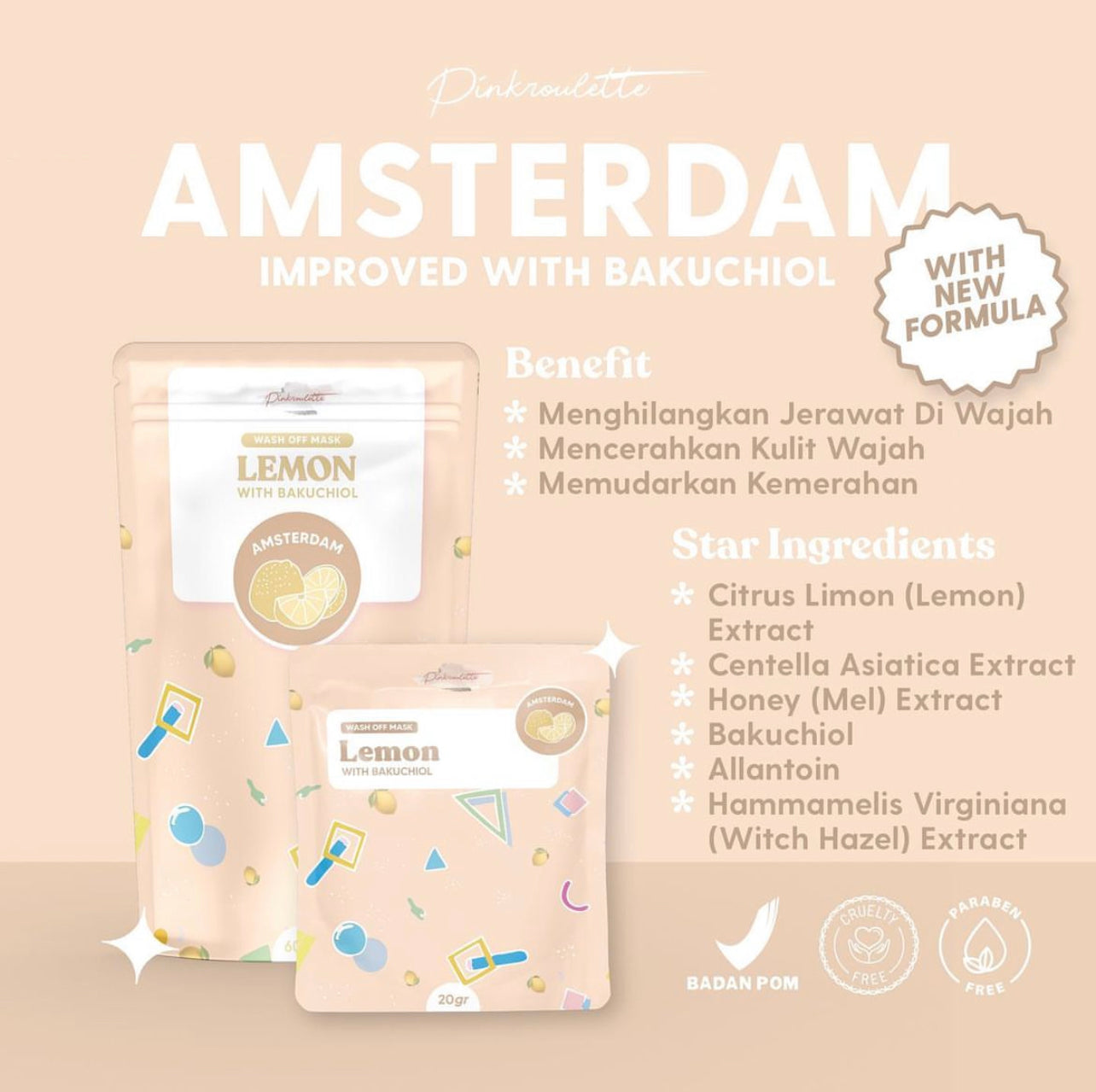 Pinkroulette Wash Off Mask Mini Amsterdam | 20 g