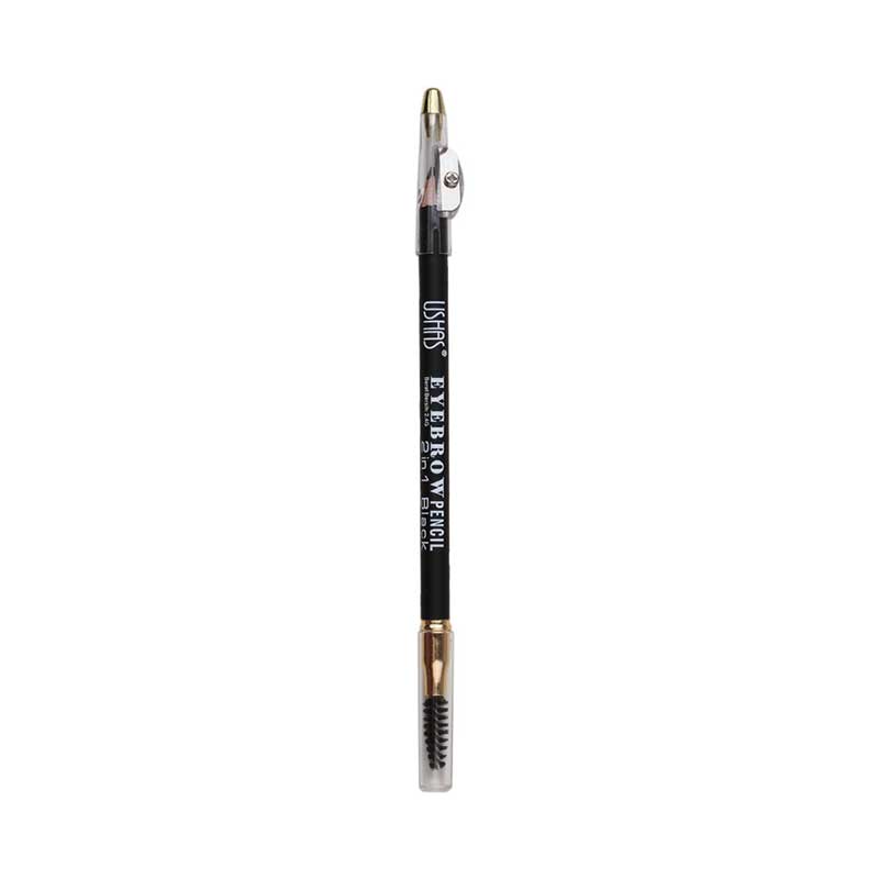 Ushas 2IN1 Eyebrow Pencil Black | 2.4gr