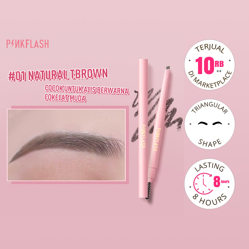 Pinkflash Waterproof Auto Eyebrow Pencil PF-E09 - #01 Natural Brown