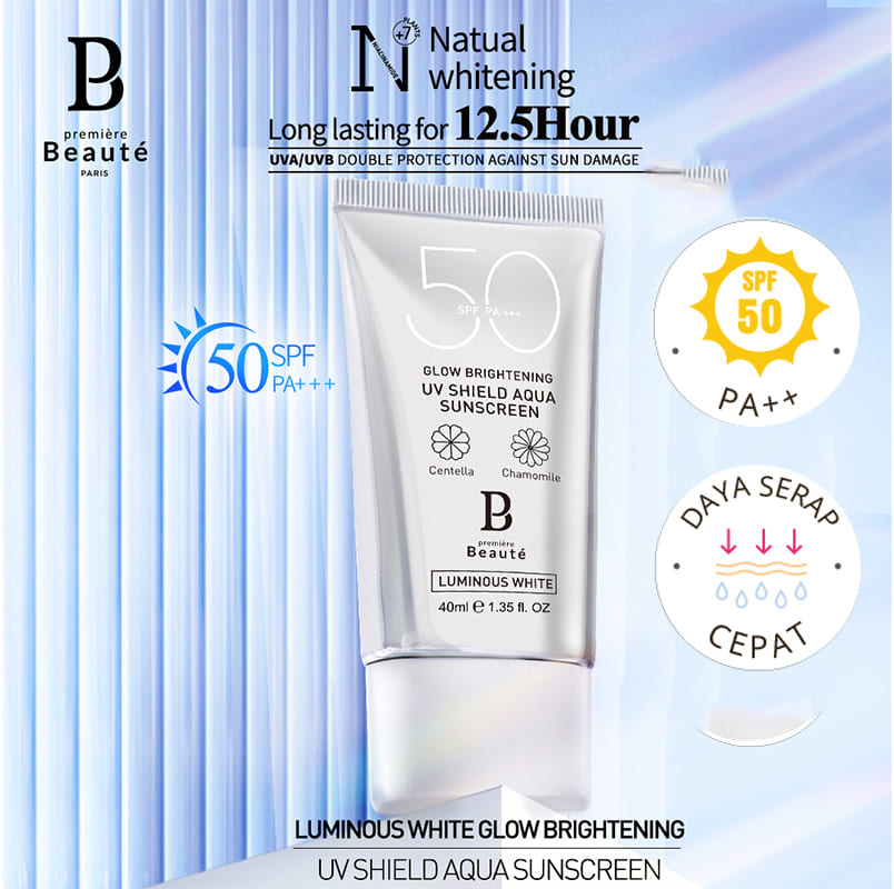 Premiere Beaute Luminous White Series Glow Brightening UV Shield Aqua Sunscreen | 40 ml