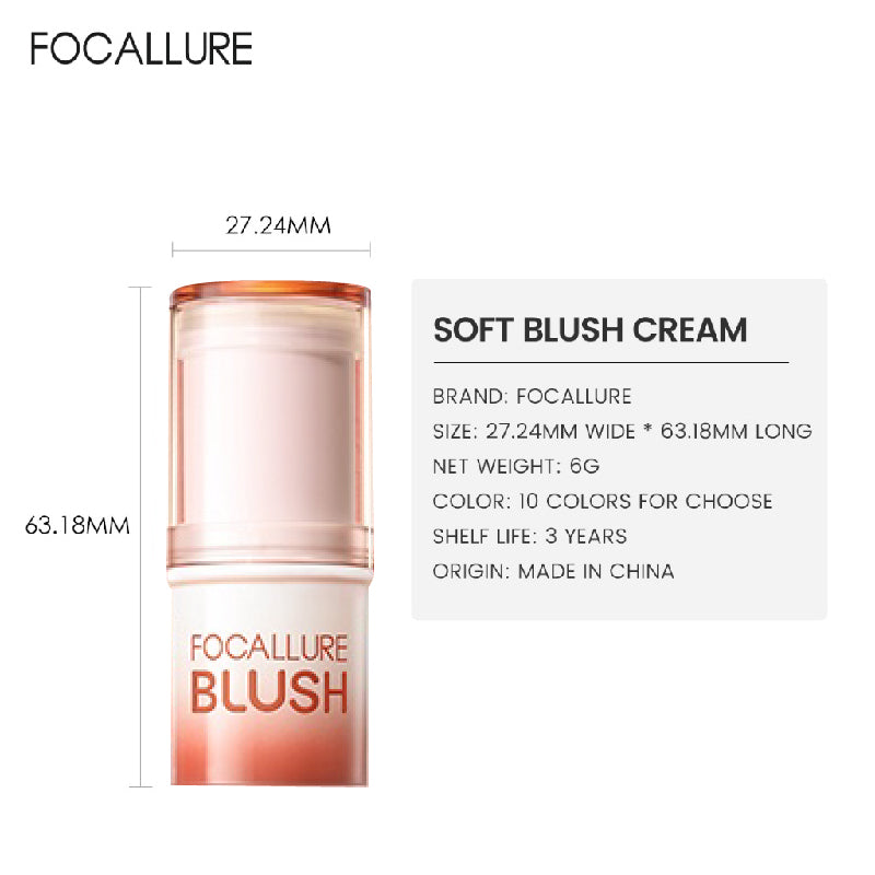 FOCALLURE SOFT BLUSH CREAM OR01