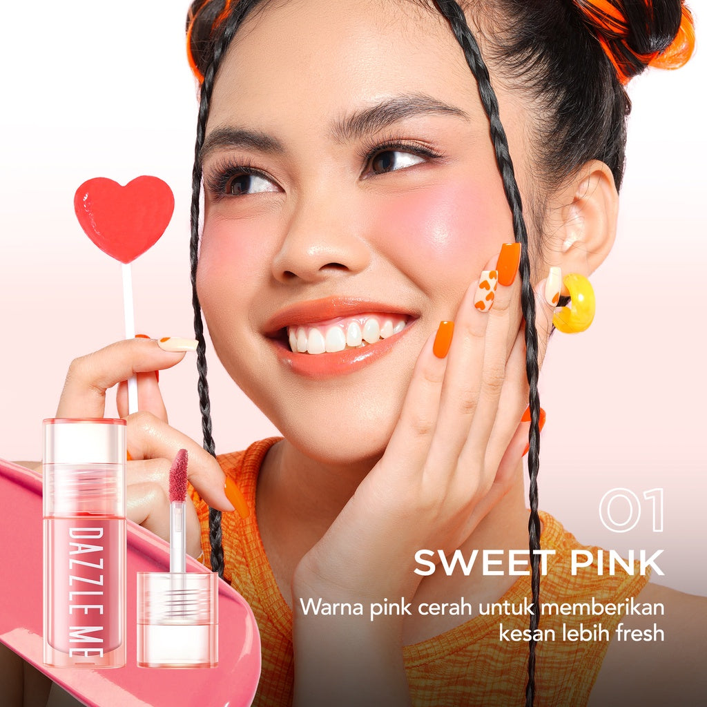 DAZZLE ME HEART-MELT CREAMY LIQUID BLUSH - 01 Sweet Pink