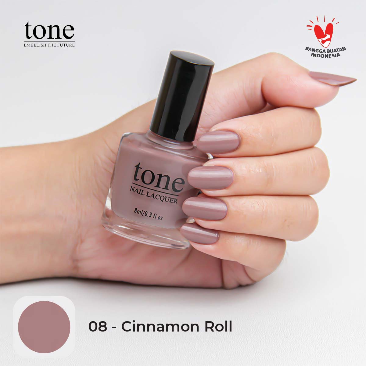 Tone Nail Polish Glossy Nude Series 8 | 8 ml