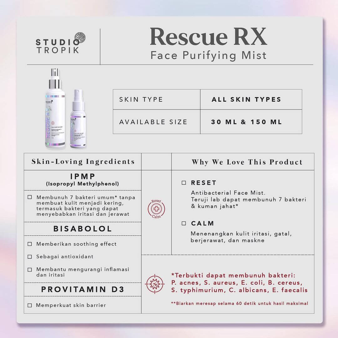 Studio Tropik Rescue RX Antibacterial Face Mist | 150 ml