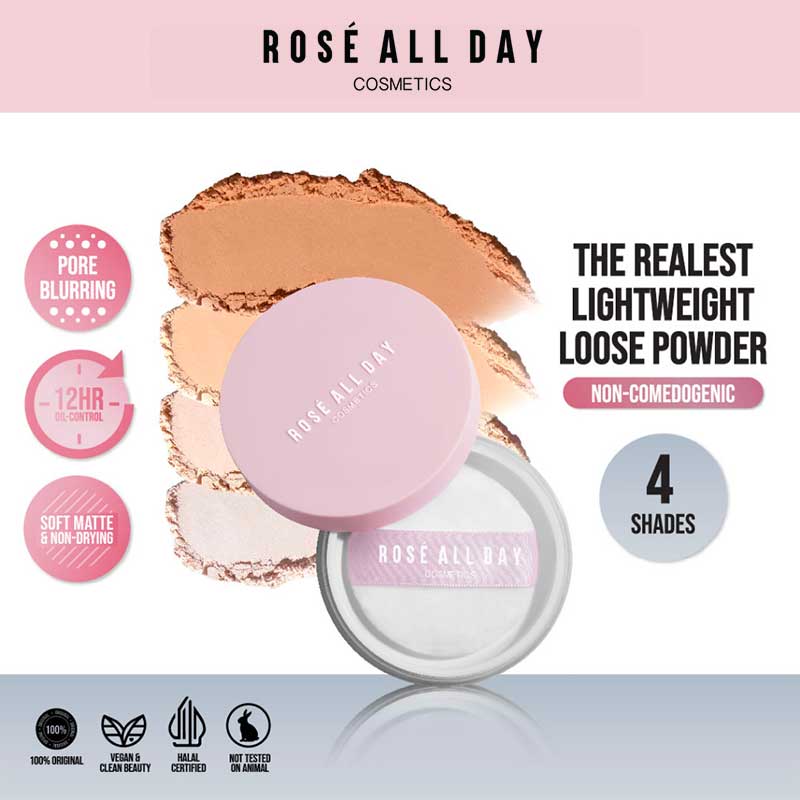 ROSE ALL DAY The Realest Lightweight Loose Powder - Light