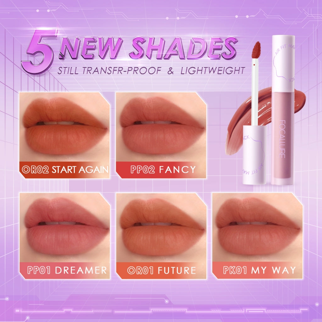 FOCALLURE AIR FIT MATTE LIQUID LIPSTICK OR01