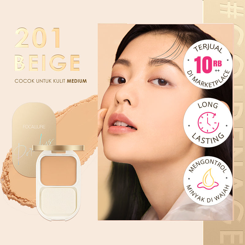 Focallure Lasting Poreless Compact Powder FA206 - 201