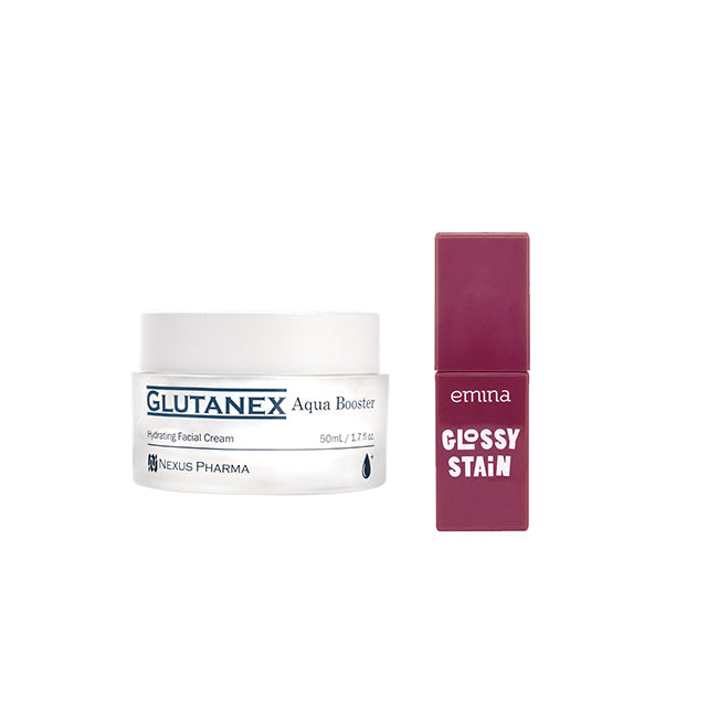 [Combo] Glutanex Aqua Booster Hydrating Facial Cream + Emina Glossy Stain 01 Autumn Bell