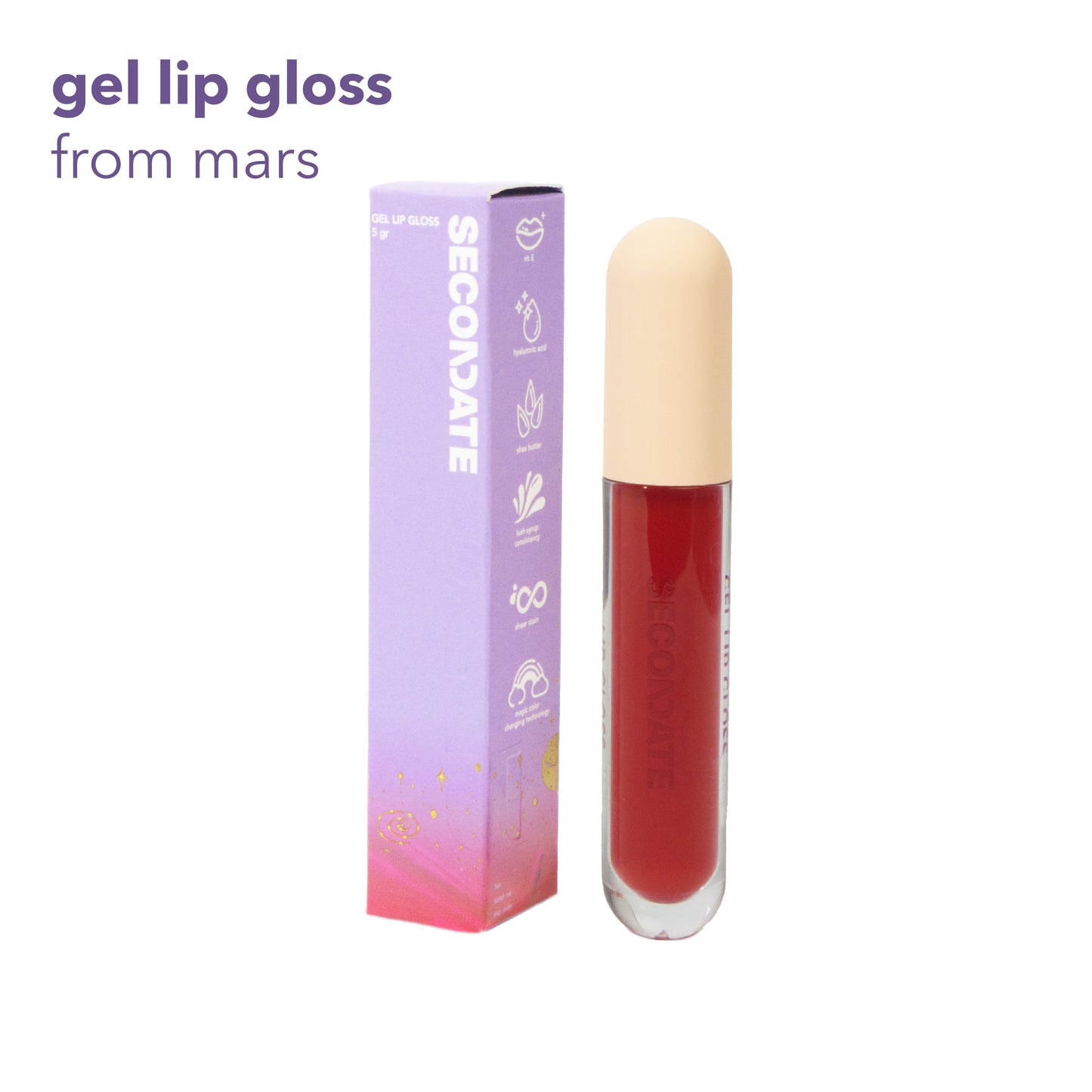 Secondate Gel Lip Gloss From Mars