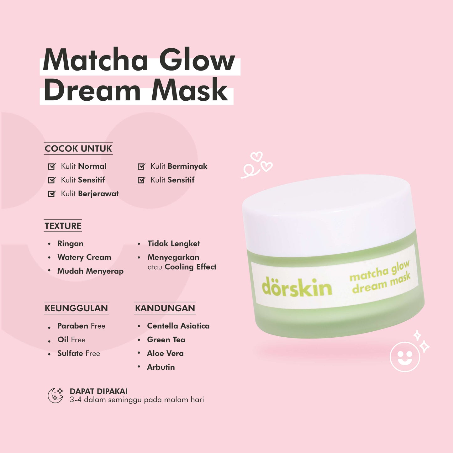 Dorskin Matcha Glow Dream Mask