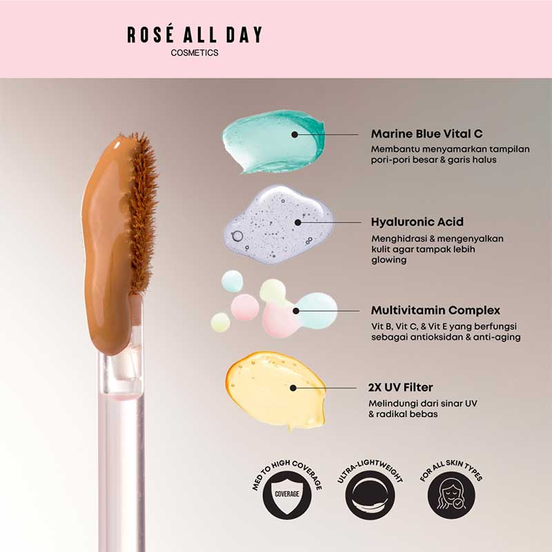 ROSE ALL DAY The Realest Lightweight Concealer - Warm Honey