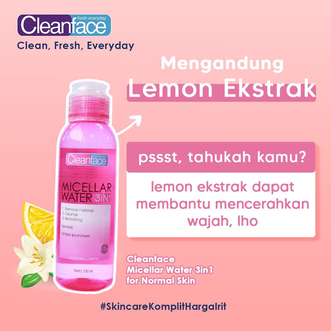 Clean Face Micellar Water 3In1 Normal Skin | 250 ml