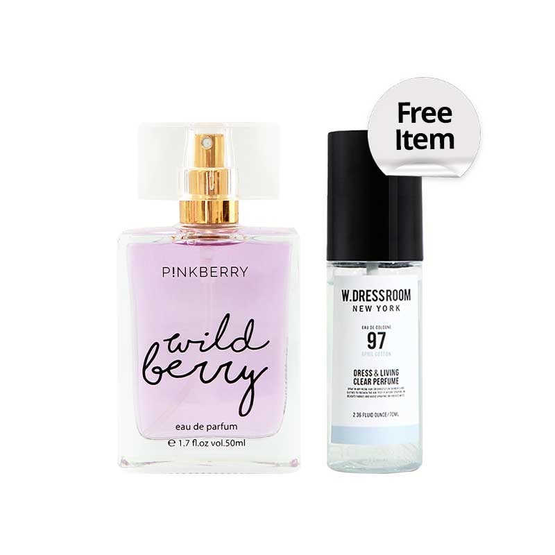 [Combo] Pinkberry Eau De Parfum Wild Berry 50ml + Free W.DRESSROOM Dress & Living Clear Perfume No. 97 April Cotton