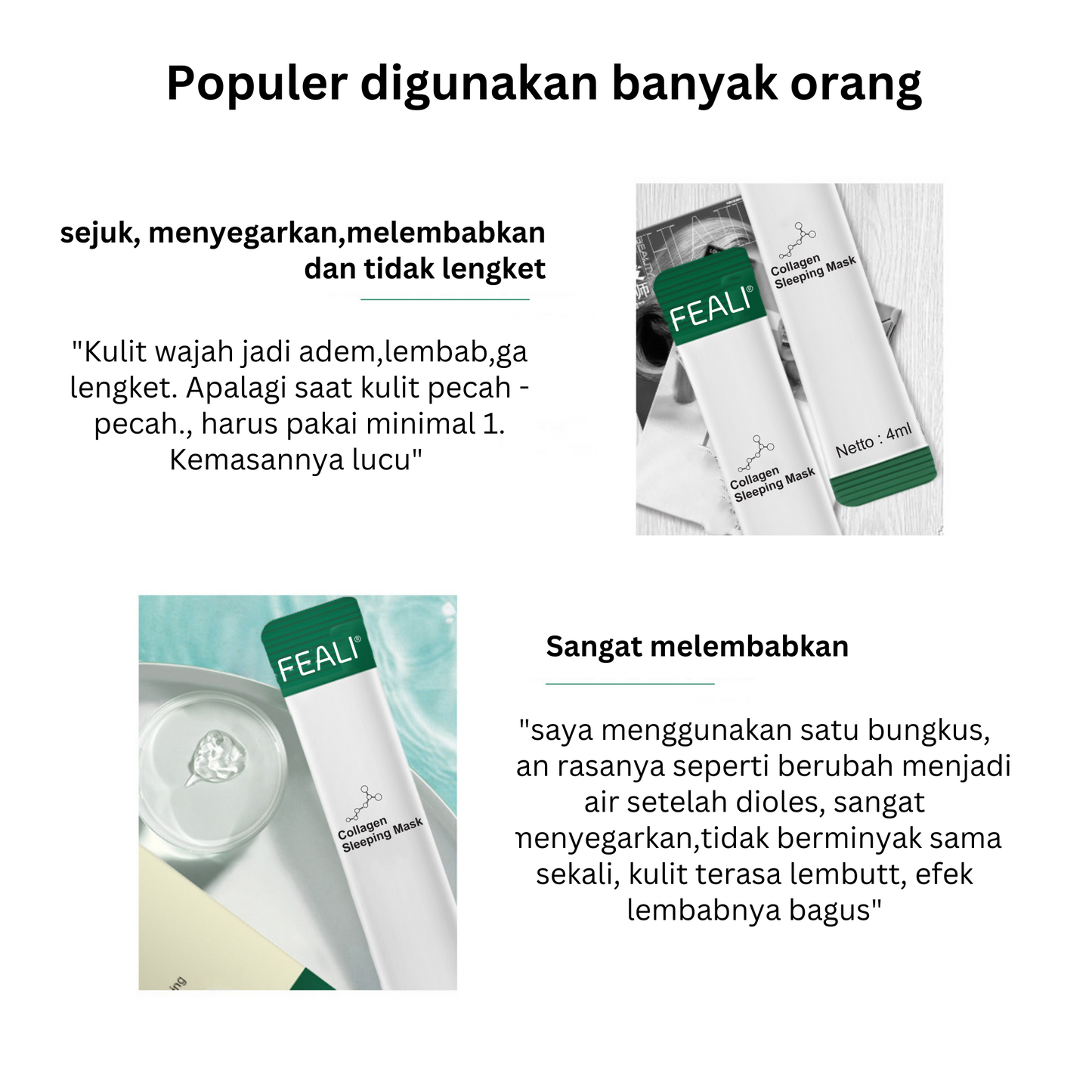 Feali Collagen Sleeping Mask (1 box) | 40ml