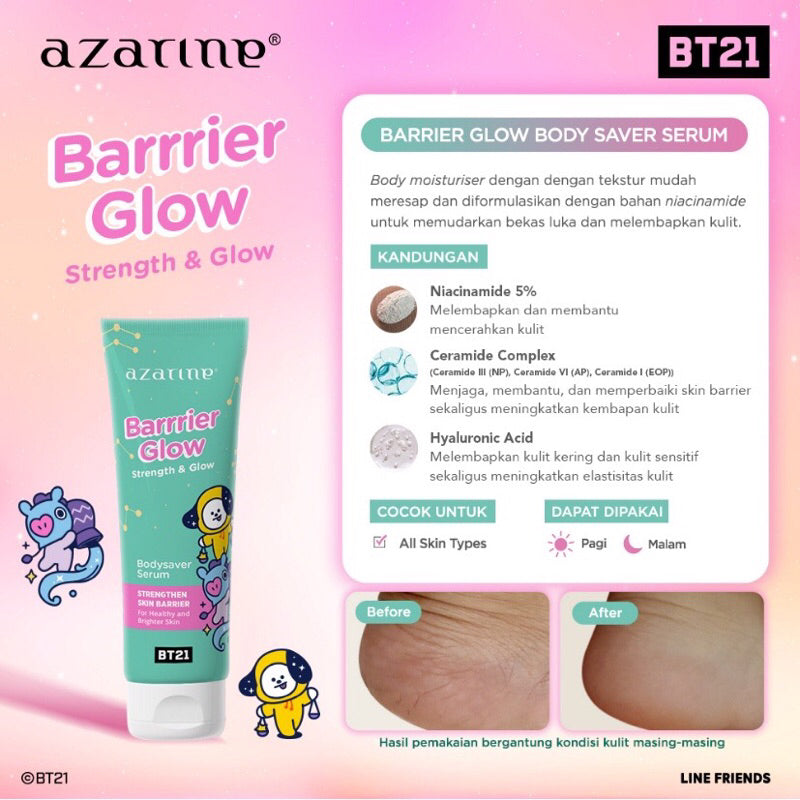 Azarine BT21 Body Lotion Serum Barrier Glow | 100 ml