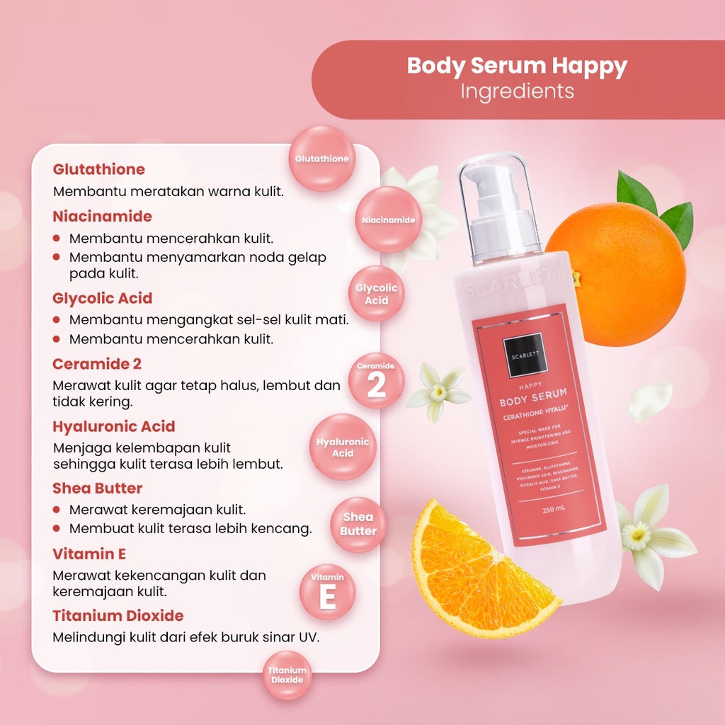 Scarlett Whitening Body Serum Happy | 250 ml