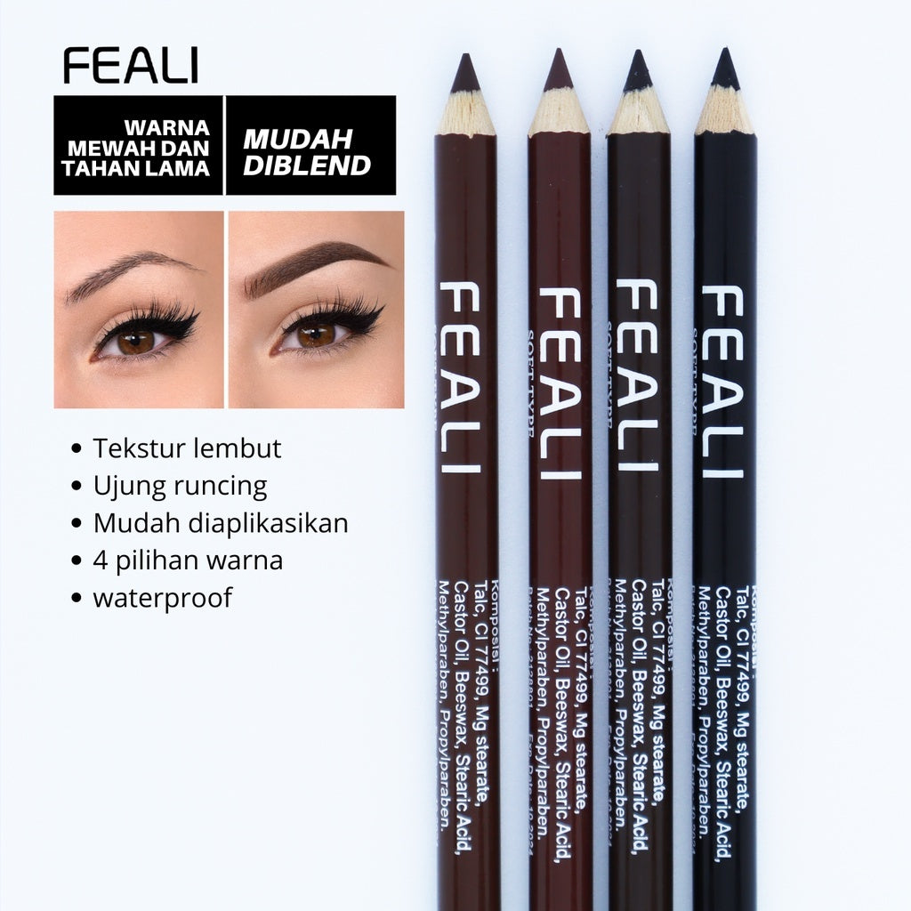 Feali Eyebrow Pencil 2 in 1 - 104. Dark brown | 2.5gr