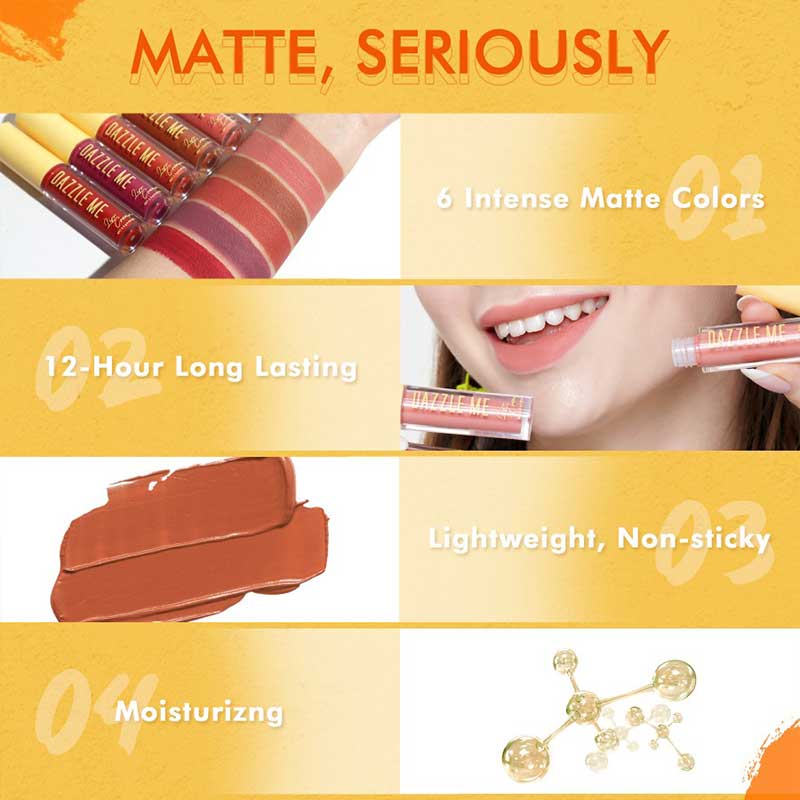 Dazzle Me Velvet Matte Lip Cream - Peachy Orange