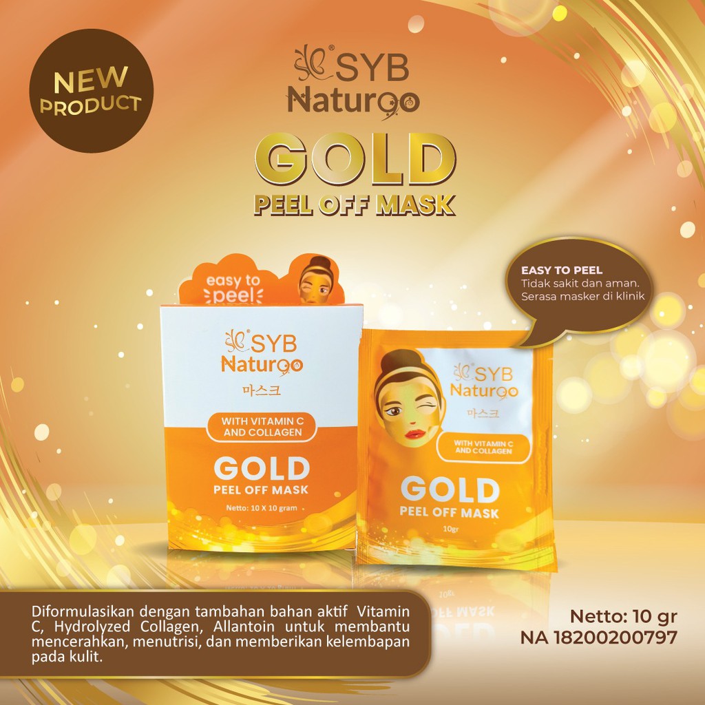 Syb Natur90 Gold Peel Off Mask | Box 10 x 10 gr