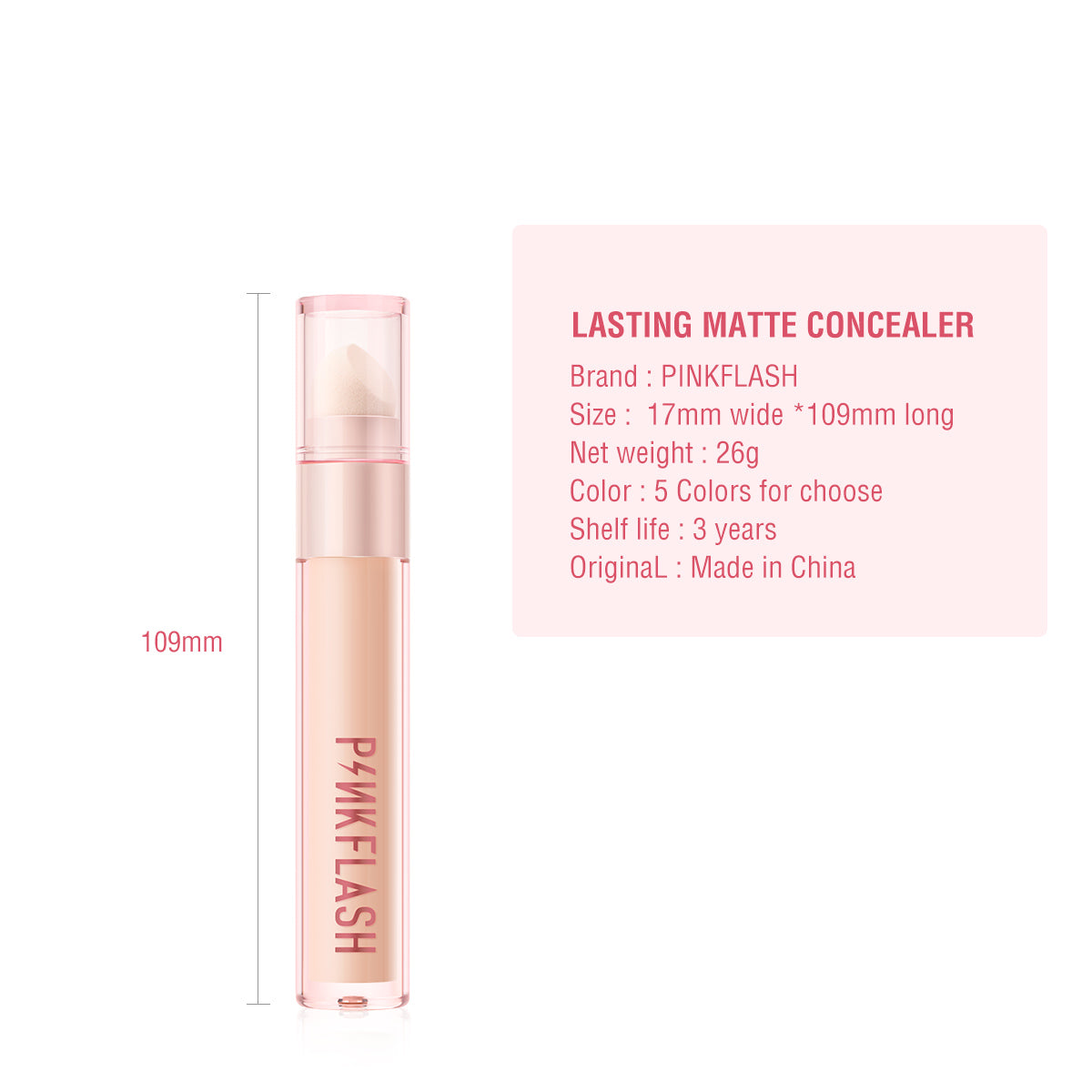 PINKFLASH LASTING MATTE CONCEALER PF-F04-T03