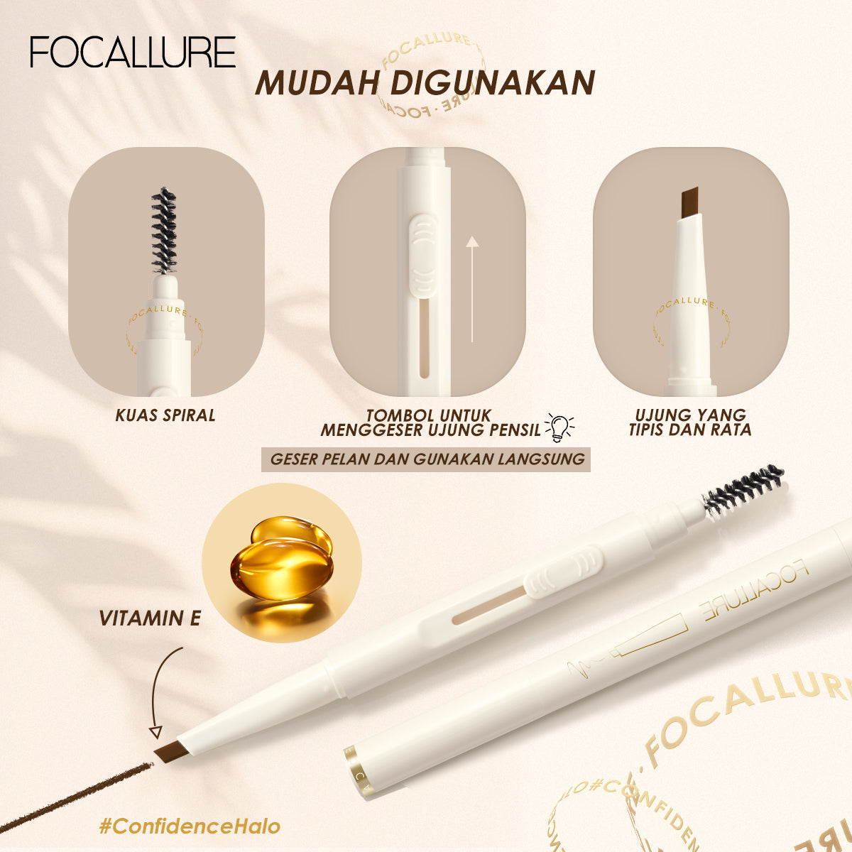 Focallure Silky Shaping Eyebrow Pencil FA202 #2