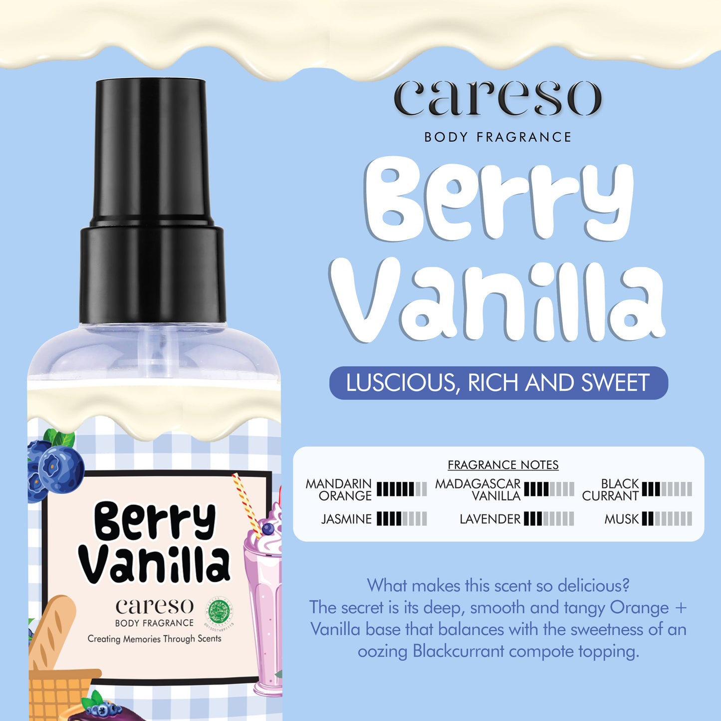 CARESO Berry Vanilla - Body Fragrance 100ml