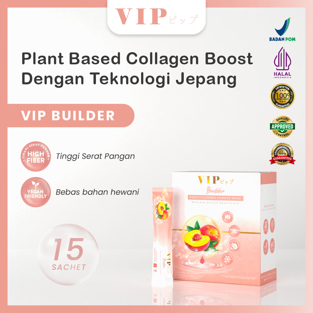 VIP Peach Builder Plant Based VIP Box 15 Sachet | 225g