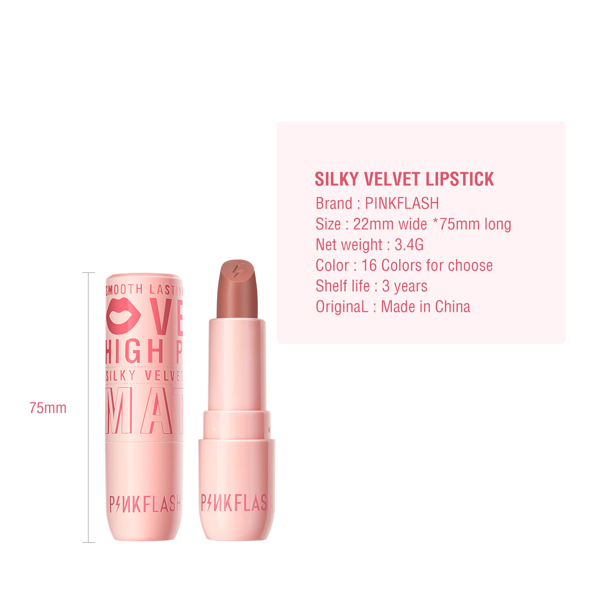 Pinkflash Silky Velvet Lipstick PF-L05 BB02