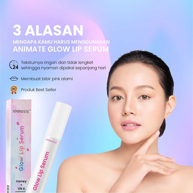 ANIMATE Glow Lips Serum Honey + Vit E 4ml