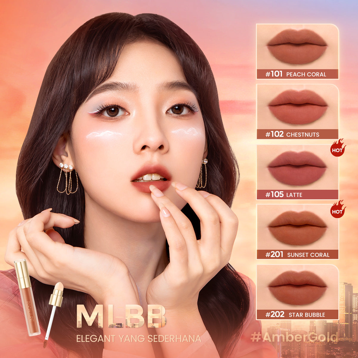 FOCALLURE CREAMY MATTE LIPCREAM FA210-302