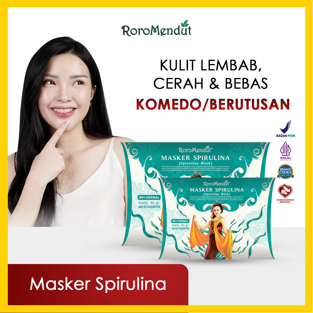 Roro Mendut Masker Spirulina Whitening Anti Acne Mask | 40 g