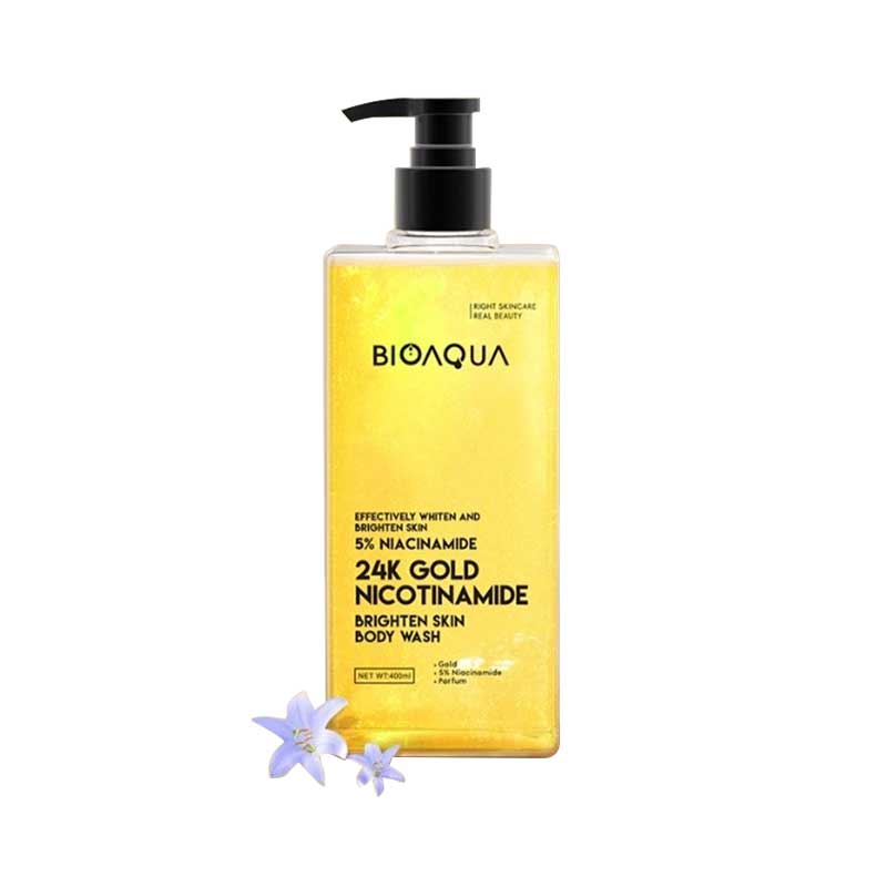 BIOAQUA 24K Gold Nicotinamide Brighten Skin Body Wash(2.0N) 400ml