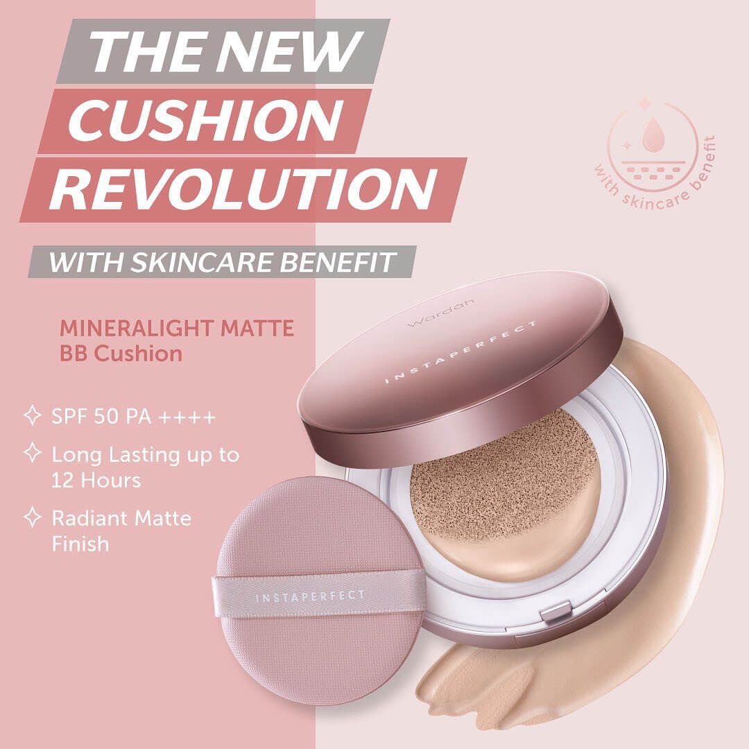 Wardah Instaperfect Mineralight Matte BB Cushion - 12 Ivory