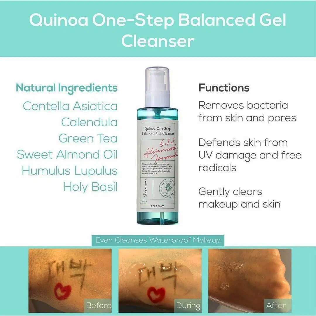 Axis-Y Quinoa One-Step Balanced Gel Cleanser | 180 ml