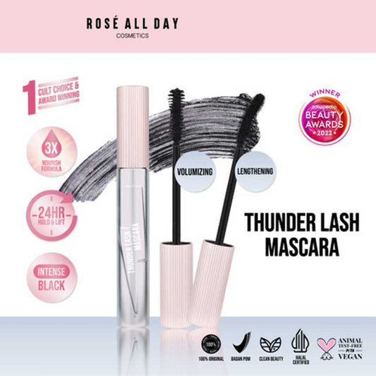 ROSE ALL DAY Thunder Lash Mascara New - Volumizing