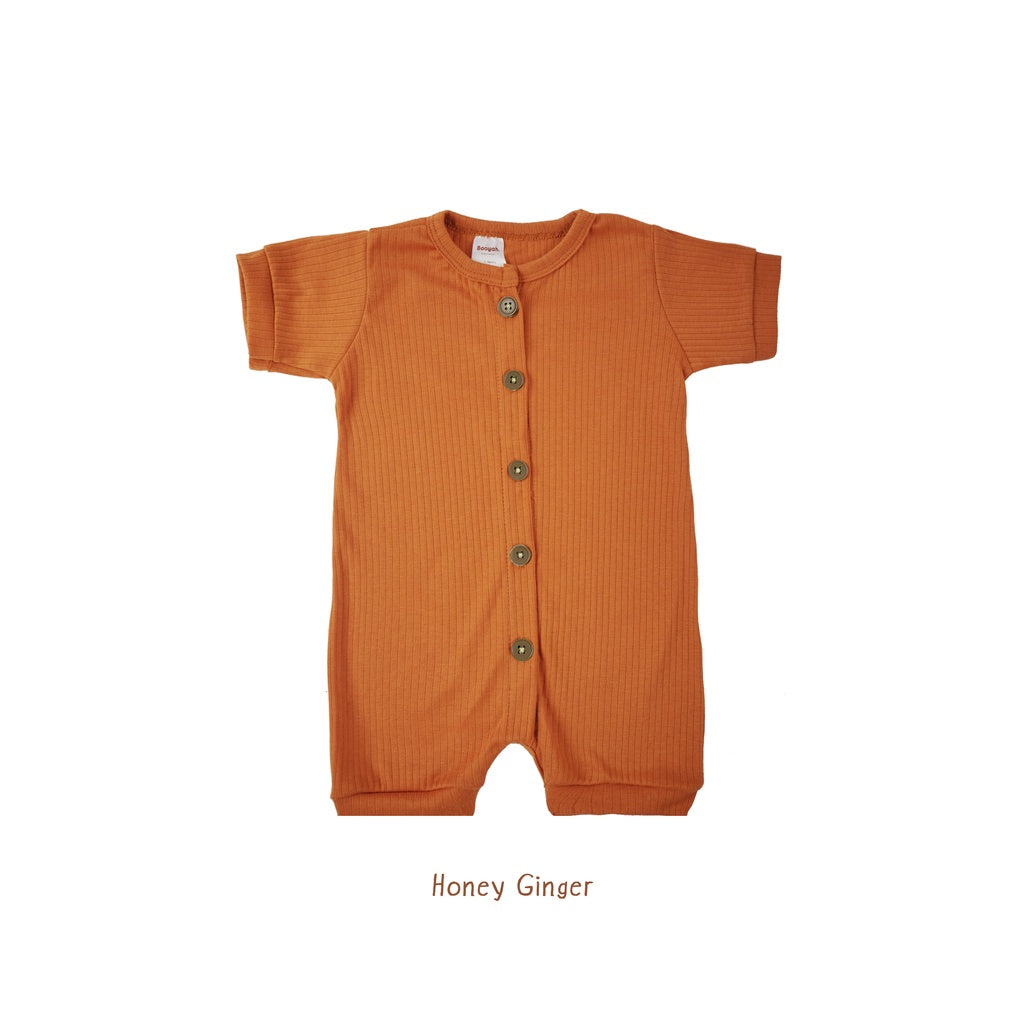 Booyah Baby & Kids Baju Bayi - Kejora Playsuit Honey Ginger (0-3 Month)