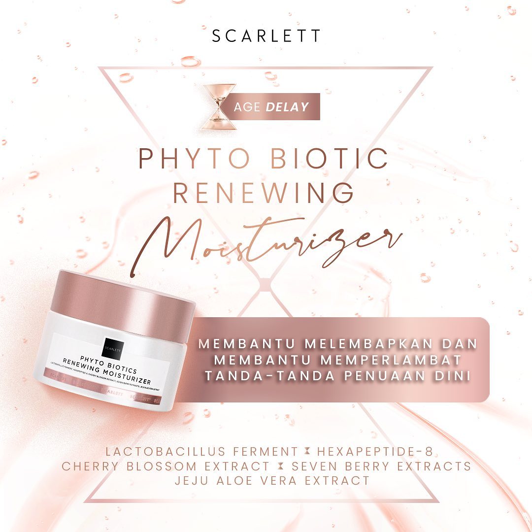 [Exp. Juni 2024] Scarlett Whitening Age Delay - Phyto Biotics Renewing Moisturizer | 20 g