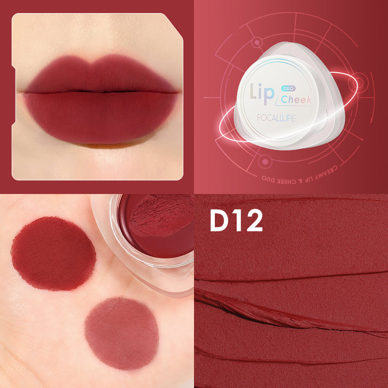 Focallure Creamy Lip & Cheek Duo FA266 #D12