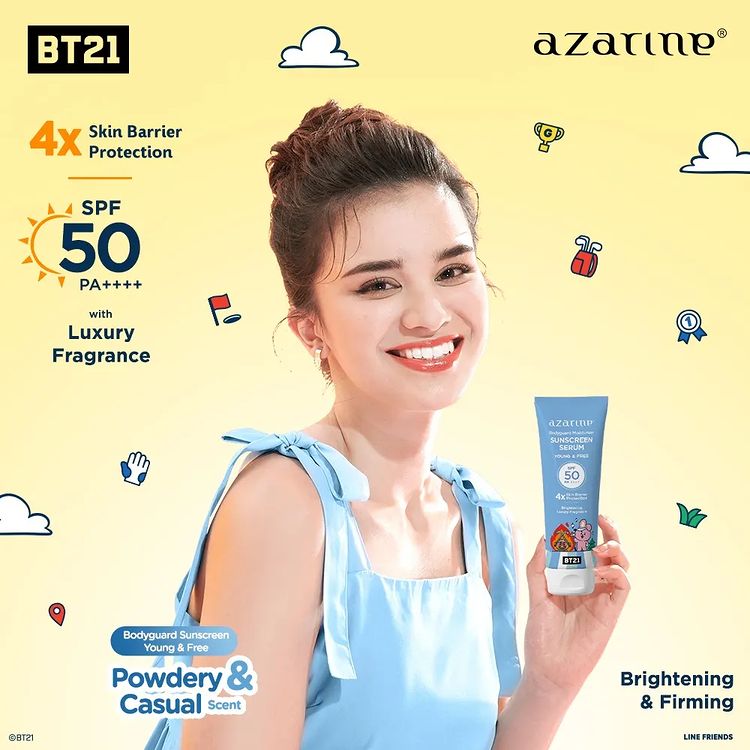 Azarine BT21 Bodyguard Moisturiser Sunscreen Serum Young & Free | 100 ml