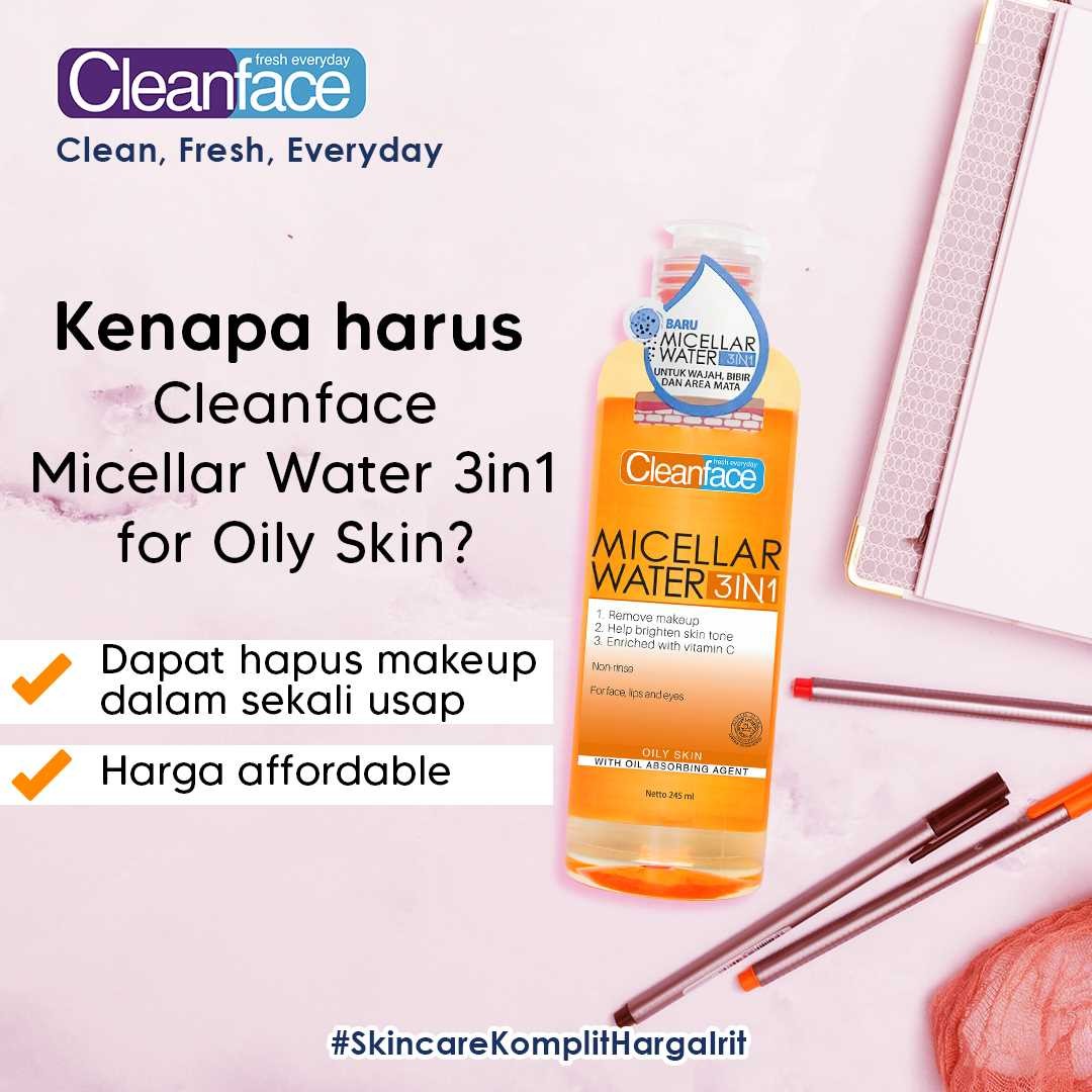 Clean Face Micellar Water 3In1 Oily Skin | 250 ml