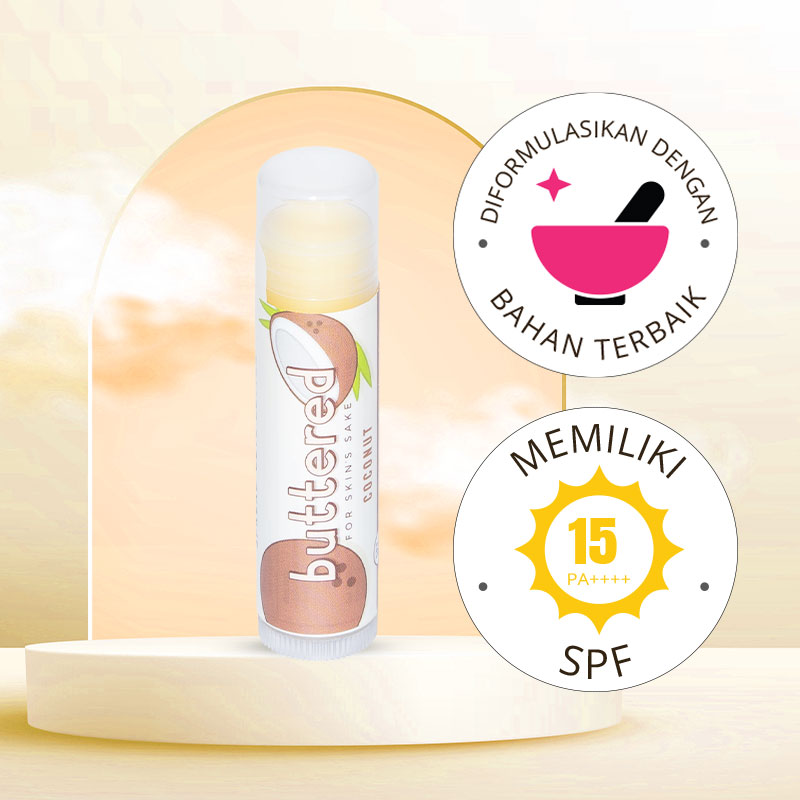 Buttered Premium Lip Balm SPF 15 - Coconut