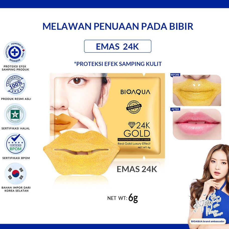 BIOAQUA 24K Gold Moisturizing Essence Lip Mask 6g