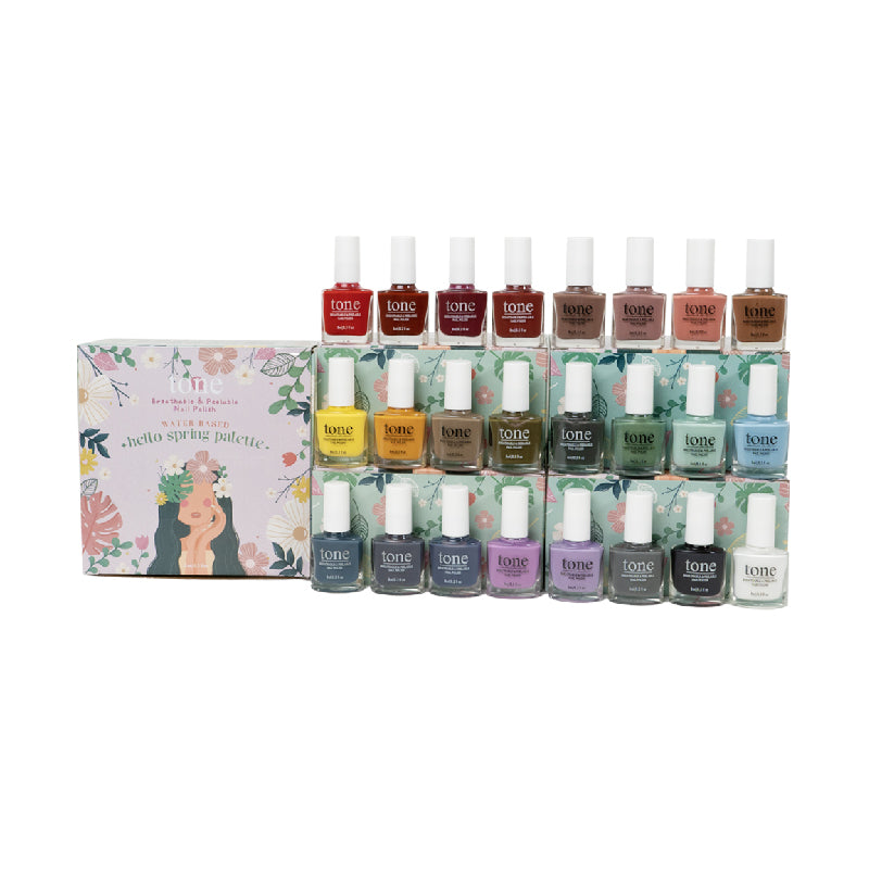 TONE Breathable and Peelable Nail Polish Hello Spring Palette Series (25-48) 1 box